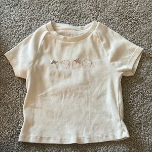 Aerie Cream Short Sleeve Tee with Graphic